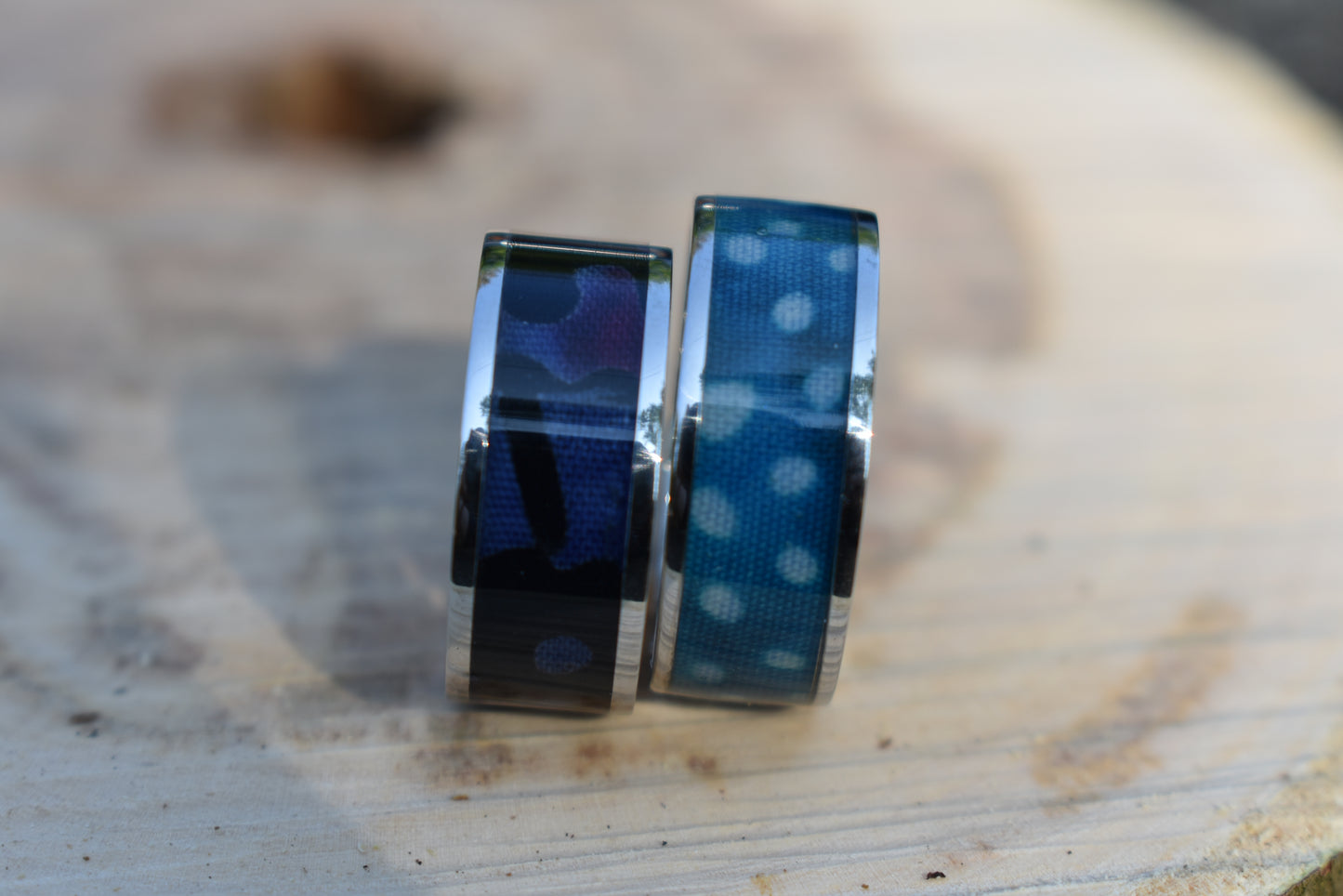 Fabric Inlayed Rings